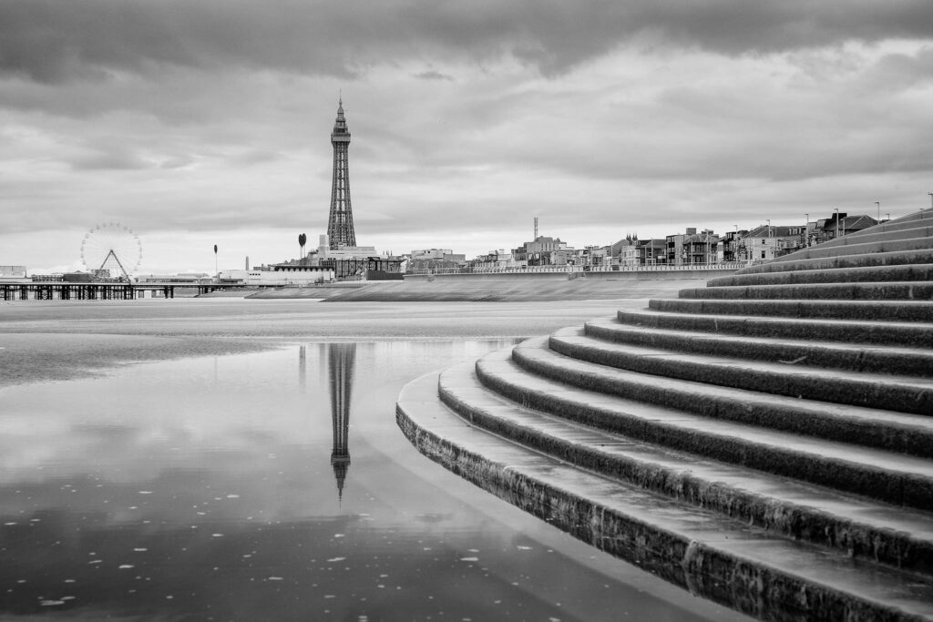 Classic Blackpool in black and white