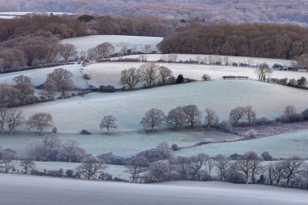 Over the fields in the South Downs