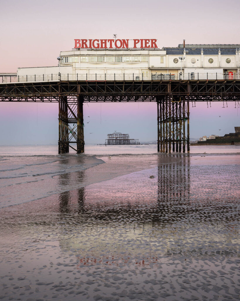Dawn at the Pier, Brighton, England.