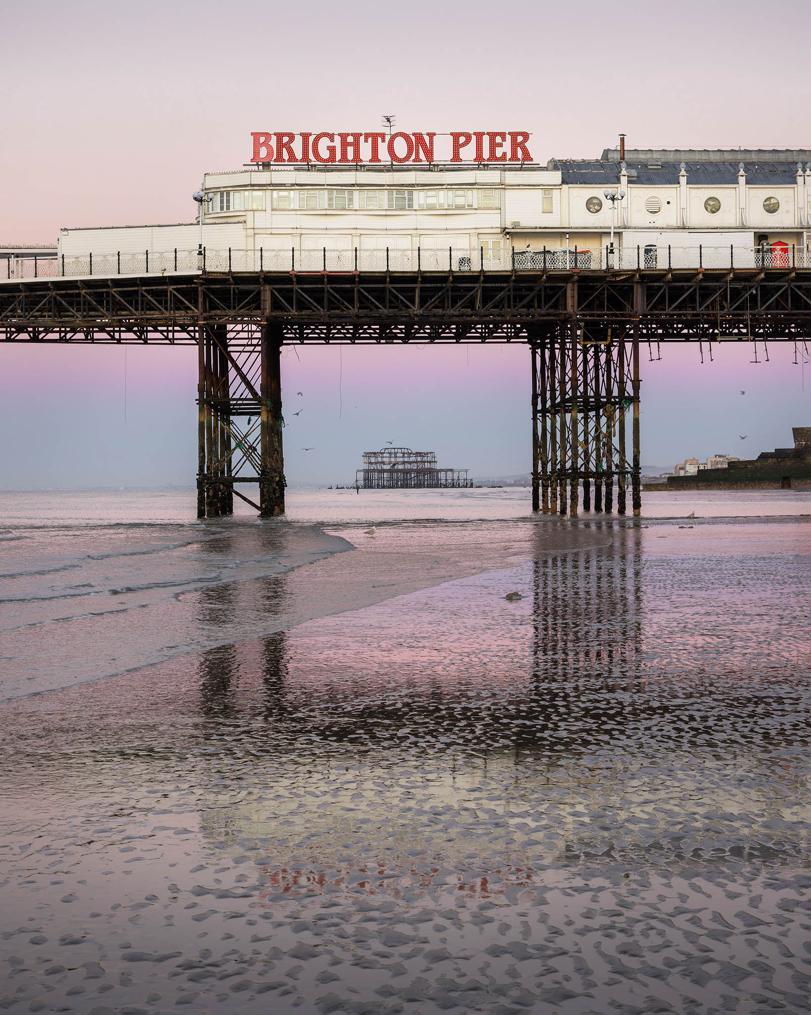 Dawn at the Pier, Brighton, England.