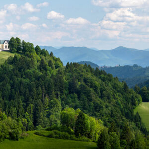 St Leonards Church near Crni Vrh, Slovenia.